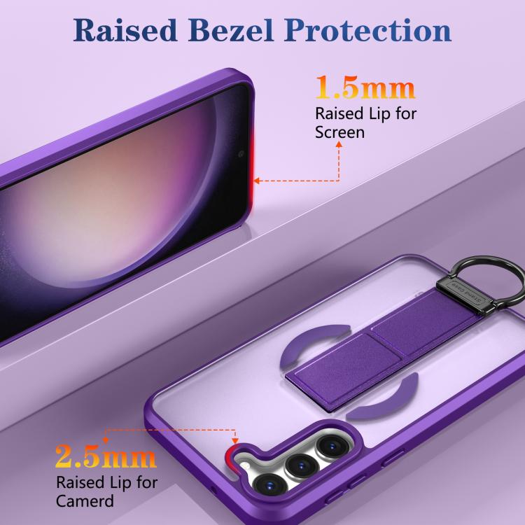 For Samsung Galaxy S23+ 5G Skin-Friendly D-Ring Holder Magnetic Shockproof Phone Case
