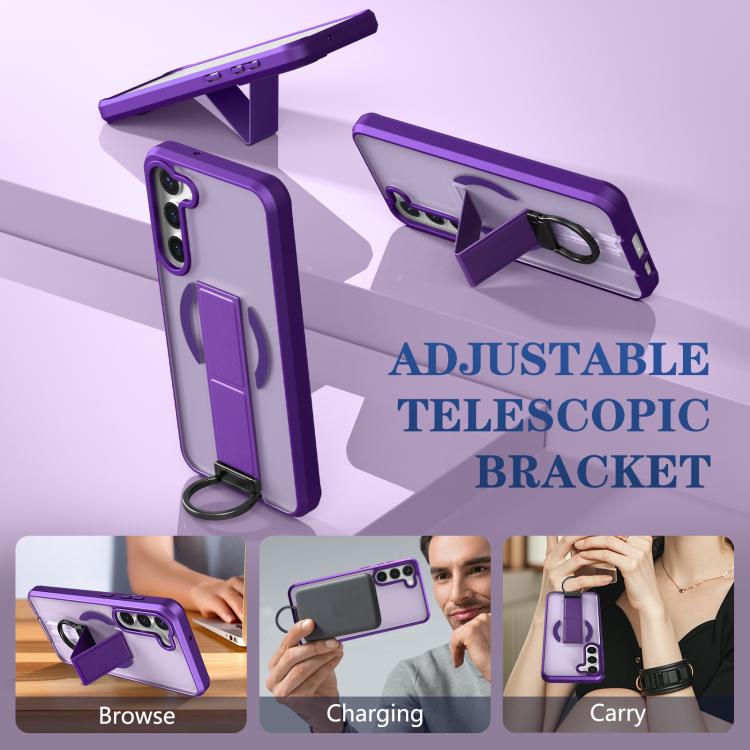 For Samsung Galaxy S23+ 5G Skin-Friendly D-Ring Holder Magnetic Shockproof Phone Case