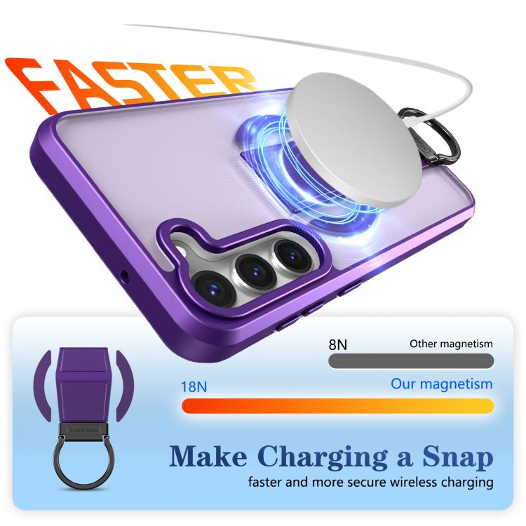 For Samsung Galaxy S23+ 5G Skin-Friendly D-Ring Holder Magnetic Shockproof Phone Case