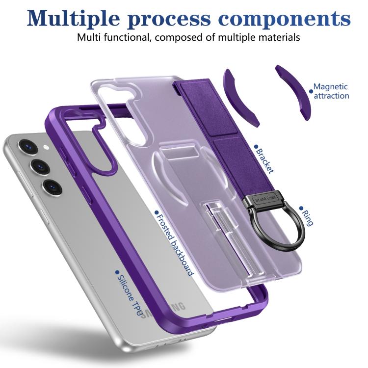 For Samsung Galaxy S23+ 5G Skin-Friendly D-Ring Holder Magnetic Shockproof Phone Case