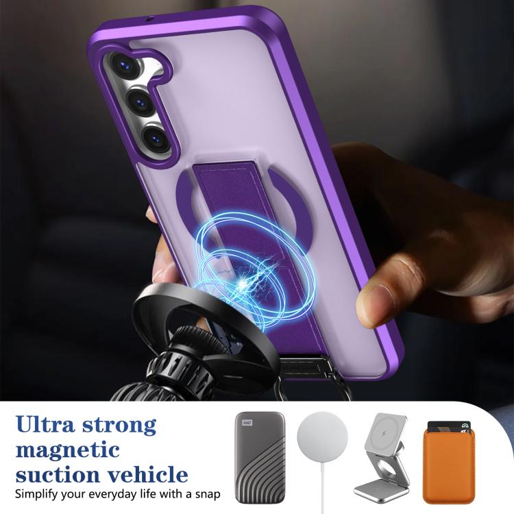 For Samsung Galaxy S23+ 5G Skin-Friendly D-Ring Holder Magnetic Shockproof Phone Case