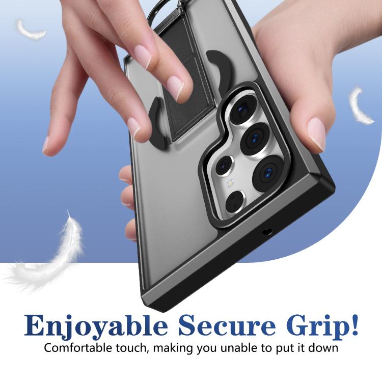 For Samsung Galaxy S23 Ultra 5G Skin-Friendly D-Ring Holder Magnetic Shockproof Phone Case