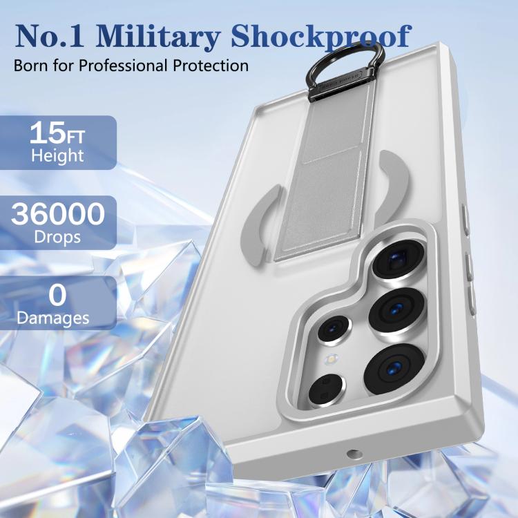 For Samsung Galaxy S23 Ultra 5G Skin-Friendly D-Ring Holder Magnetic Shockproof Phone Case