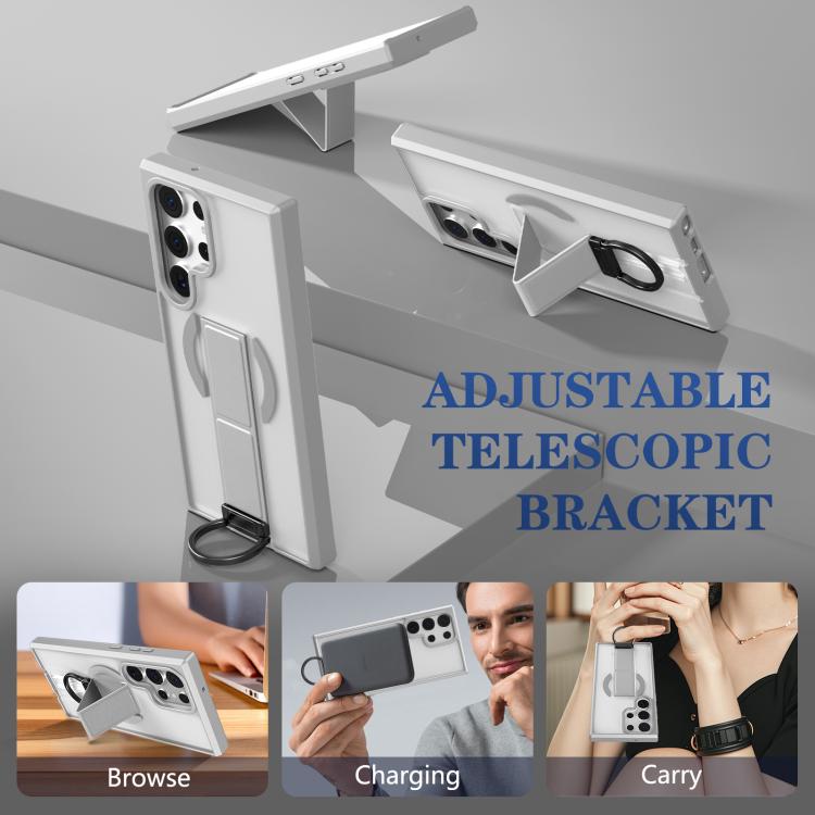For Samsung Galaxy S23 Ultra 5G Skin-Friendly D-Ring Holder Magnetic Shockproof Phone Case