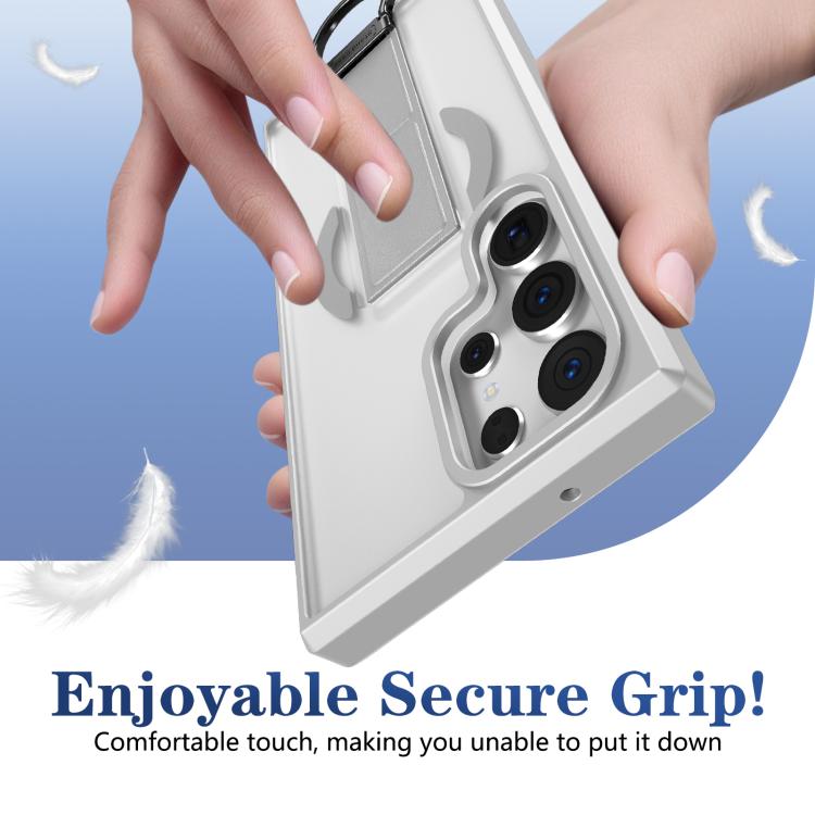 For Samsung Galaxy S23 Ultra 5G Skin-Friendly D-Ring Holder Magnetic Shockproof Phone Case