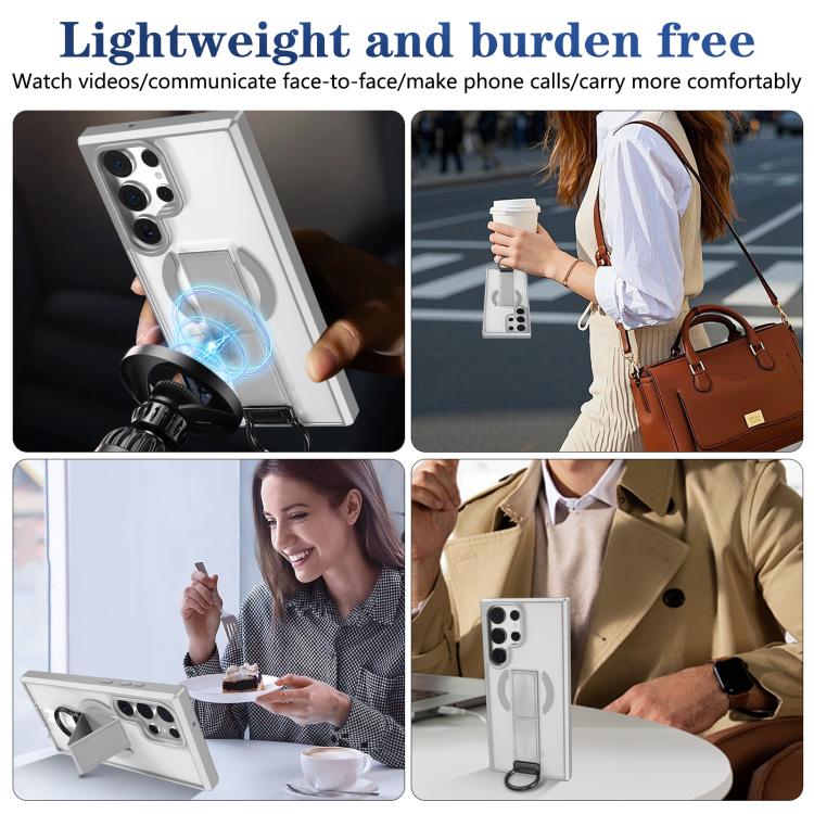 For Samsung Galaxy S23 Ultra 5G Skin-Friendly D-Ring Holder Magnetic Shockproof Phone Case