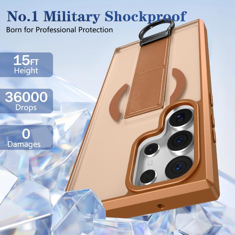 For Samsung Galaxy S23 Ultra 5G Skin-Friendly D-Ring Holder Magnetic Shockproof Phone Case
