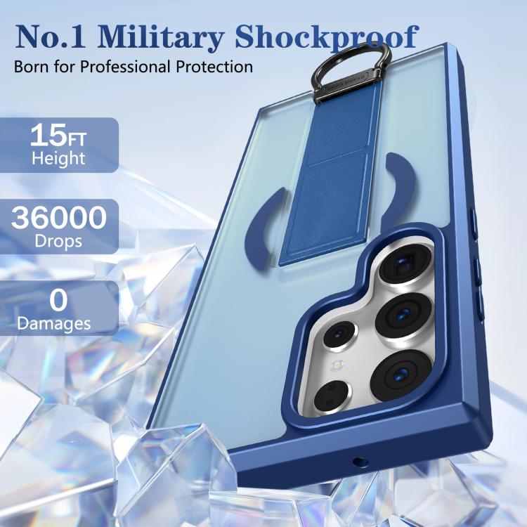 For Samsung Galaxy S23 Ultra 5G Skin-Friendly D-Ring Holder Magnetic Shockproof Phone Case