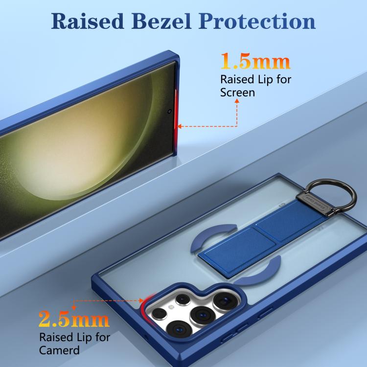 For Samsung Galaxy S23 Ultra 5G Skin-Friendly D-Ring Holder Magnetic Shockproof Phone Case