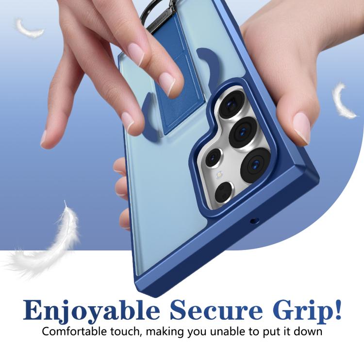 For Samsung Galaxy S23 Ultra 5G Skin-Friendly D-Ring Holder Magnetic Shockproof Phone Case