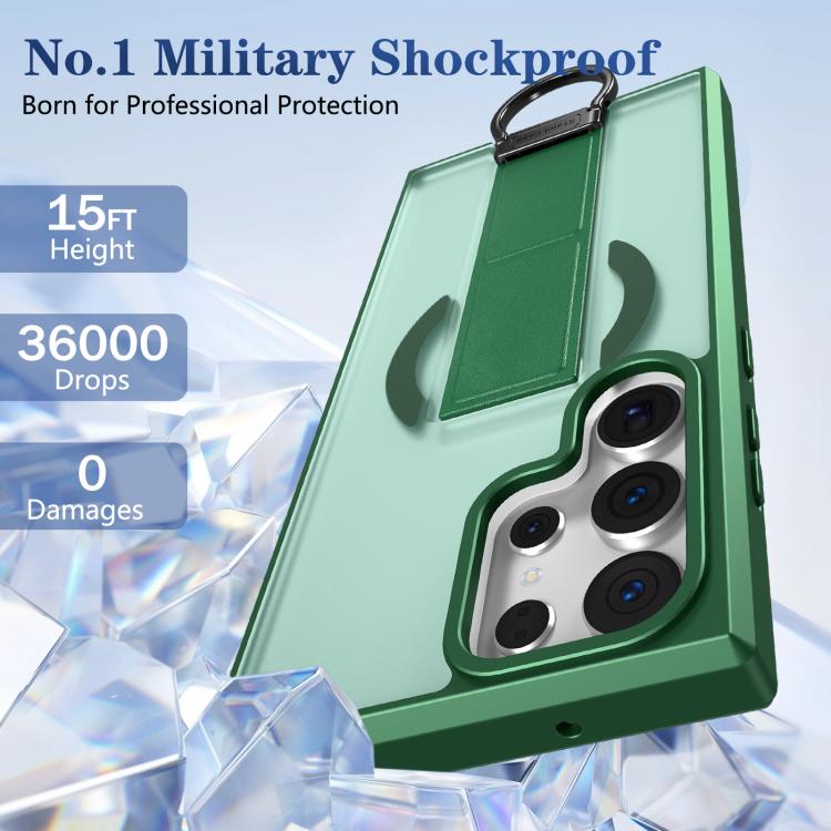 For Samsung Galaxy S23 Ultra 5G Skin-Friendly D-Ring Holder Magnetic Shockproof Phone Case