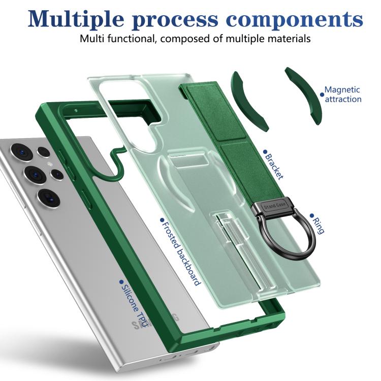 For Samsung Galaxy S23 Ultra 5G Skin-Friendly D-Ring Holder Magnetic Shockproof Phone Case