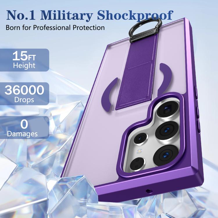 For Samsung Galaxy S23 Ultra 5G Skin-Friendly D-Ring Holder Magnetic Shockproof Phone Case
