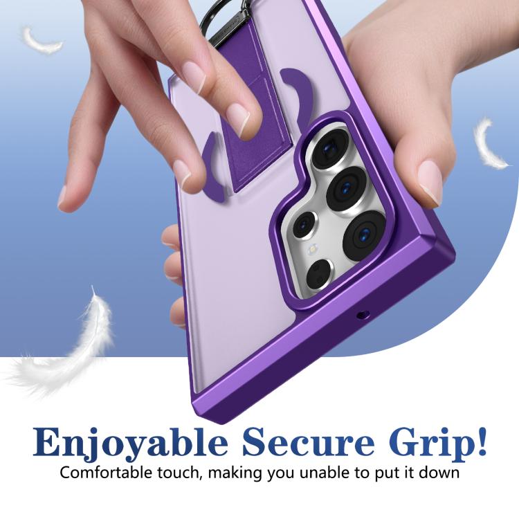 For Samsung Galaxy S23 Ultra 5G Skin-Friendly D-Ring Holder Magnetic Shockproof Phone Case