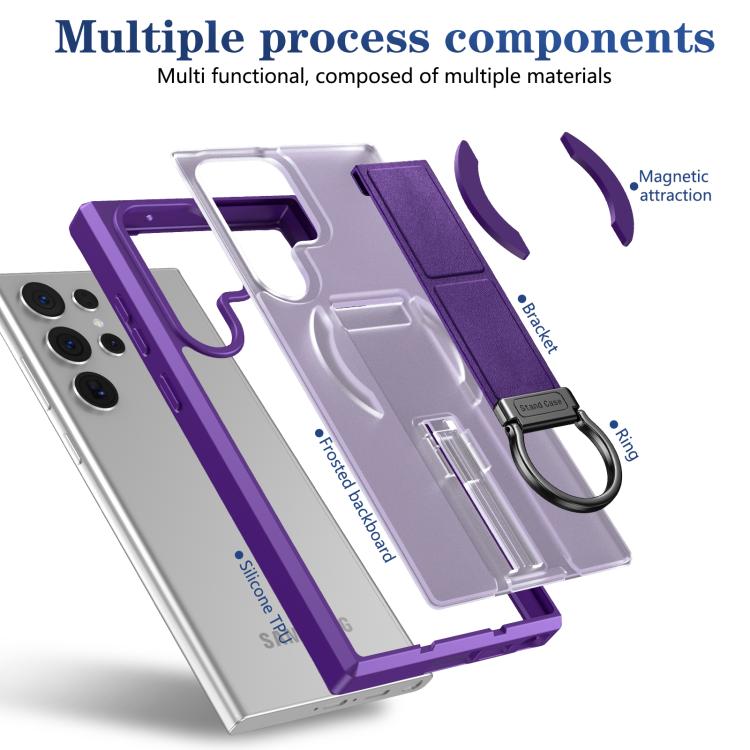 For Samsung Galaxy S23 Ultra 5G Skin-Friendly D-Ring Holder Magnetic Shockproof Phone Case