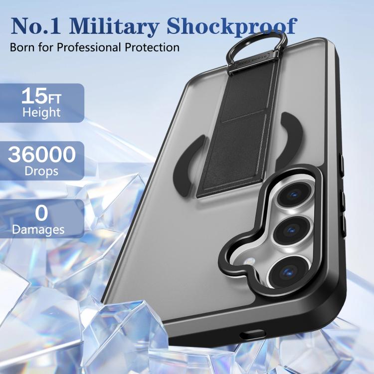 For Samsung Galaxy S24+ 5G Skin-Friendly D-Ring Holder Magnetic Shockproof Phone Case