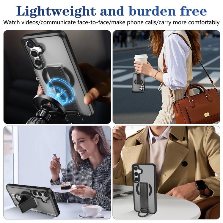 For Samsung Galaxy S24+ 5G Skin-Friendly D-Ring Holder Magnetic Shockproof Phone Case