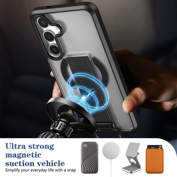 For Samsung Galaxy S24+ 5G Skin-Friendly D-Ring Holder Magnetic Shockproof Phone Case
