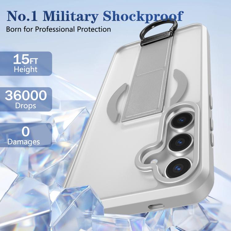 For Samsung Galaxy S24+ 5G Skin-Friendly D-Ring Holder Magnetic Shockproof Phone Case