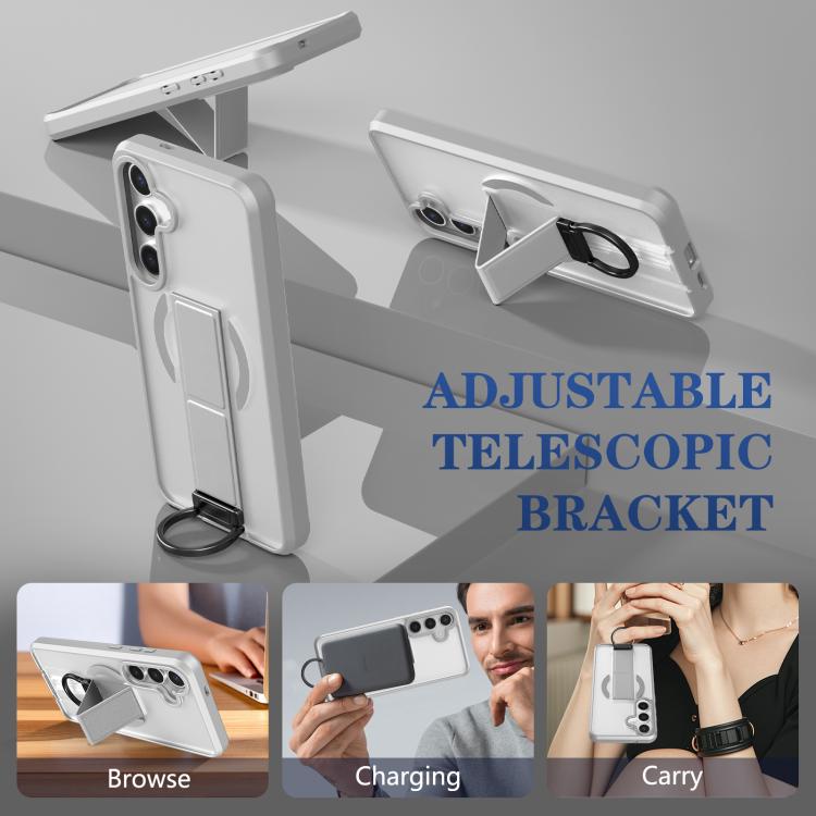 For Samsung Galaxy S24+ 5G Skin-Friendly D-Ring Holder Magnetic Shockproof Phone Case