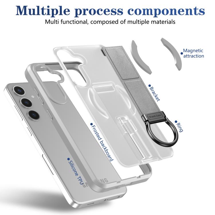 For Samsung Galaxy S24+ 5G Skin-Friendly D-Ring Holder Magnetic Shockproof Phone Case