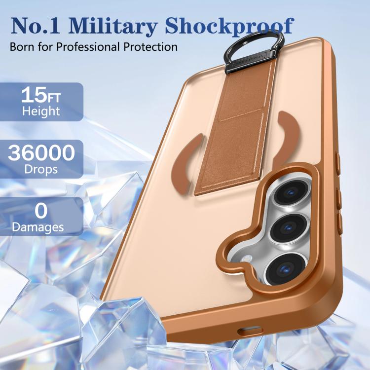 For Samsung Galaxy S24+ 5G Skin-Friendly D-Ring Holder Magnetic Shockproof Phone Case