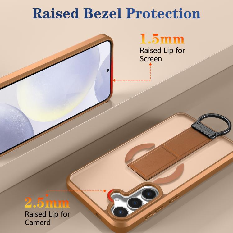 For Samsung Galaxy S24+ 5G Skin-Friendly D-Ring Holder Magnetic Shockproof Phone Case