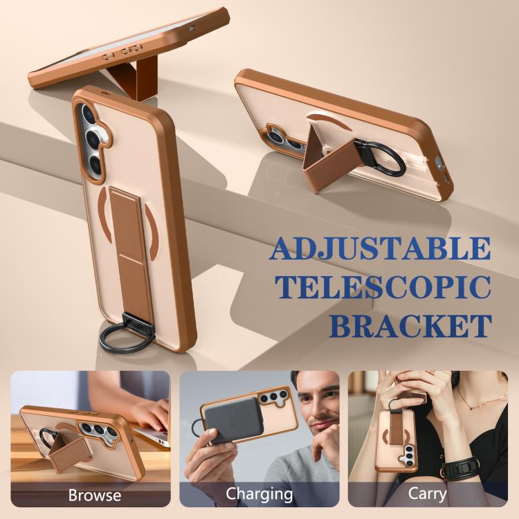 For Samsung Galaxy S24+ 5G Skin-Friendly D-Ring Holder Magnetic Shockproof Phone Case