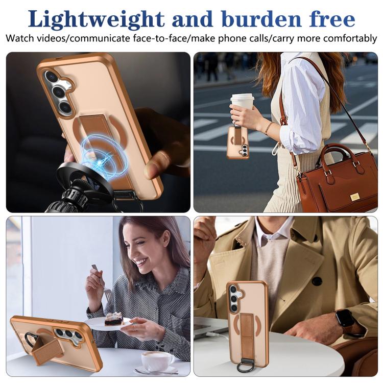 For Samsung Galaxy S24+ 5G Skin-Friendly D-Ring Holder Magnetic Shockproof Phone Case