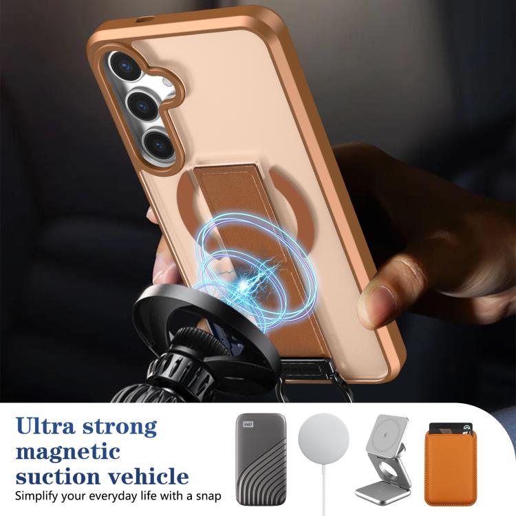 For Samsung Galaxy S24+ 5G Skin-Friendly D-Ring Holder Magnetic Shockproof Phone Case
