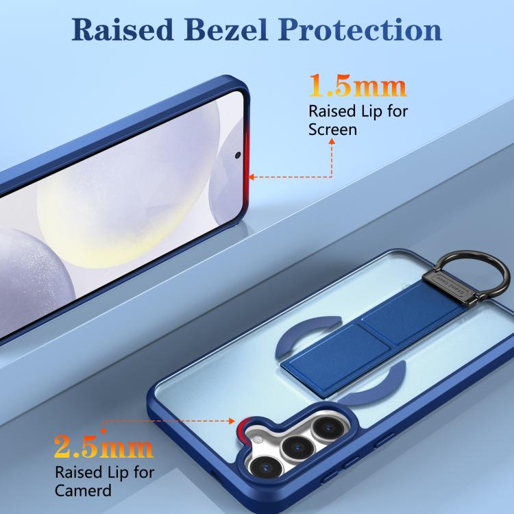 For Samsung Galaxy S24+ 5G Skin-Friendly D-Ring Holder Magnetic Shockproof Phone Case