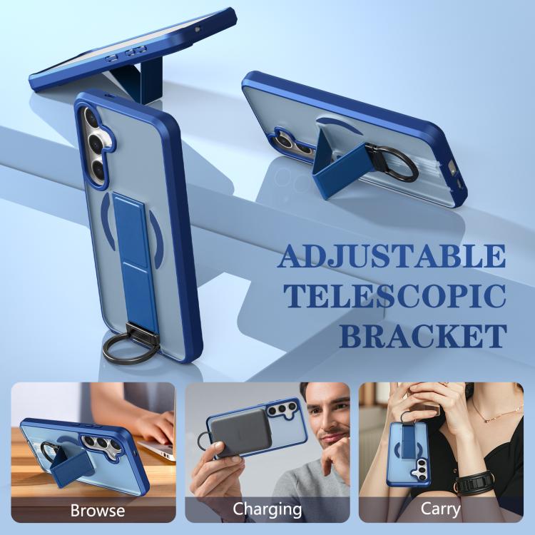 For Samsung Galaxy S24+ 5G Skin-Friendly D-Ring Holder Magnetic Shockproof Phone Case