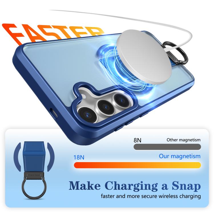 For Samsung Galaxy S24+ 5G Skin-Friendly D-Ring Holder Magnetic Shockproof Phone Case