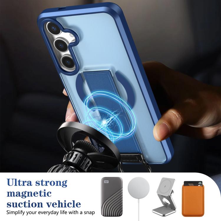 For Samsung Galaxy S24+ 5G Skin-Friendly D-Ring Holder Magnetic Shockproof Phone Case
