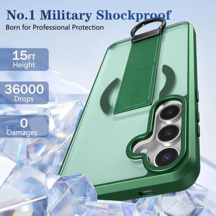 For Samsung Galaxy S24+ 5G Skin-Friendly D-Ring Holder Magnetic Shockproof Phone Case