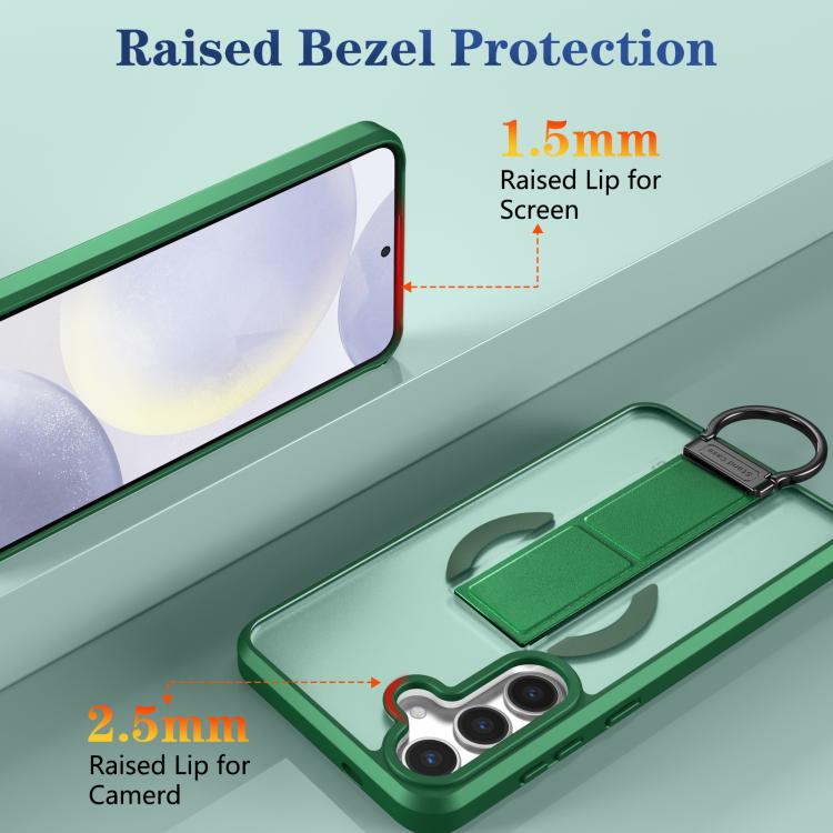 For Samsung Galaxy S24+ 5G Skin-Friendly D-Ring Holder Magnetic Shockproof Phone Case