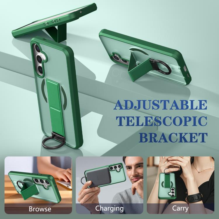 For Samsung Galaxy S24+ 5G Skin-Friendly D-Ring Holder Magnetic Shockproof Phone Case