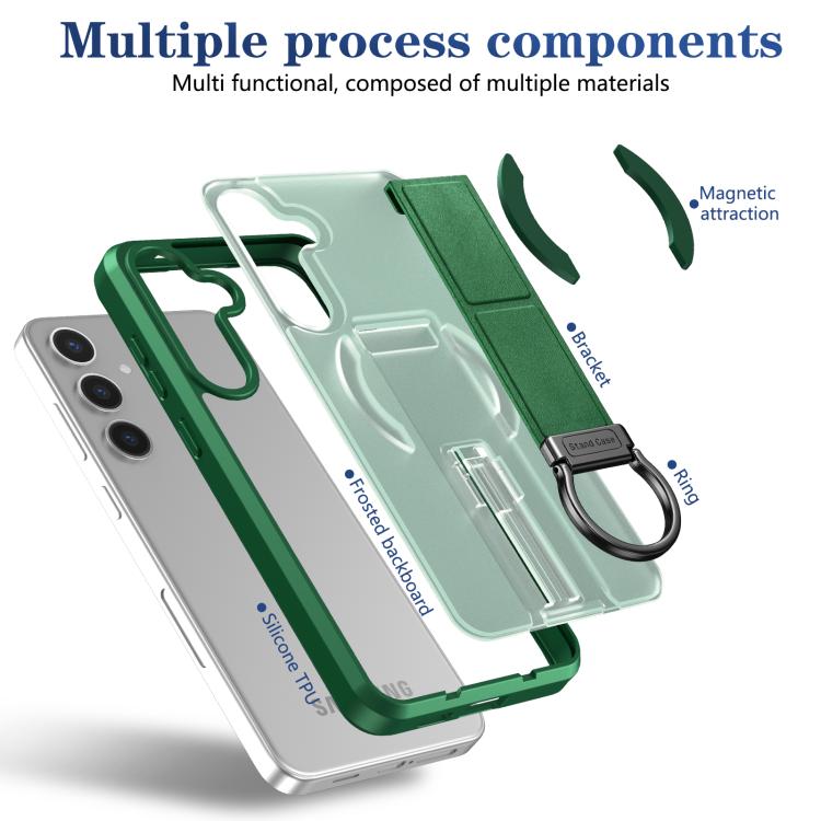For Samsung Galaxy S24+ 5G Skin-Friendly D-Ring Holder Magnetic Shockproof Phone Case