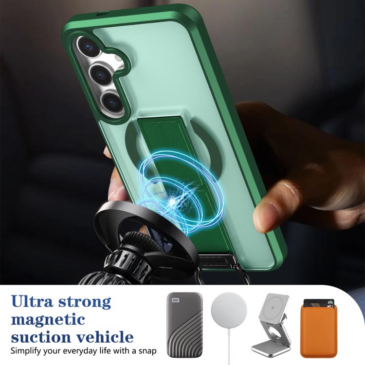 For Samsung Galaxy S24+ 5G Skin-Friendly D-Ring Holder Magnetic Shockproof Phone Case