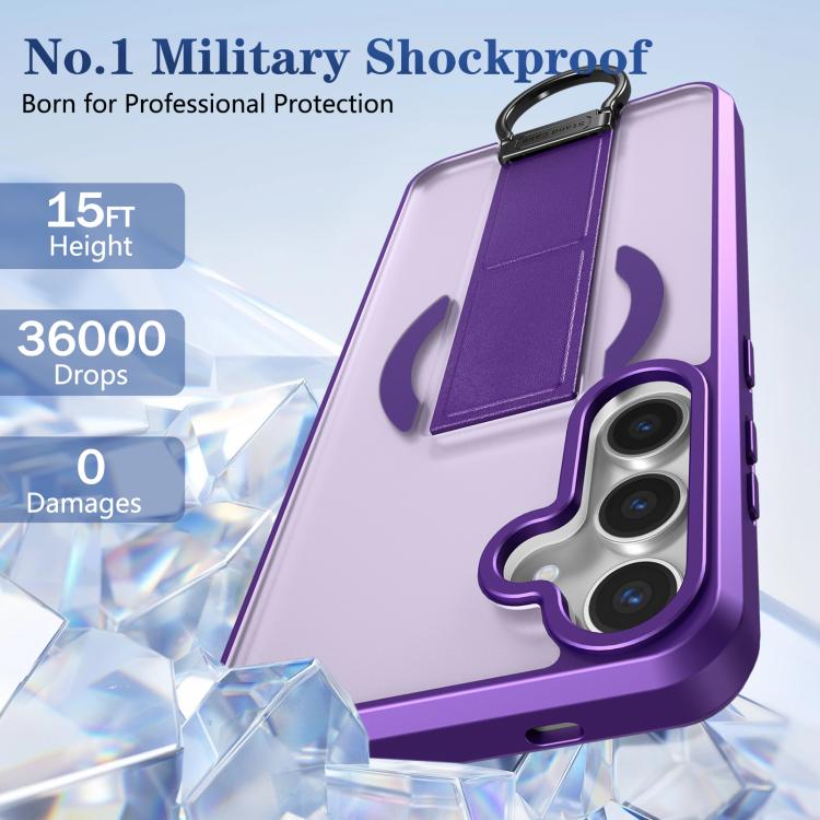 For Samsung Galaxy S24+ 5G Skin-Friendly D-Ring Holder Magnetic Shockproof Phone Case