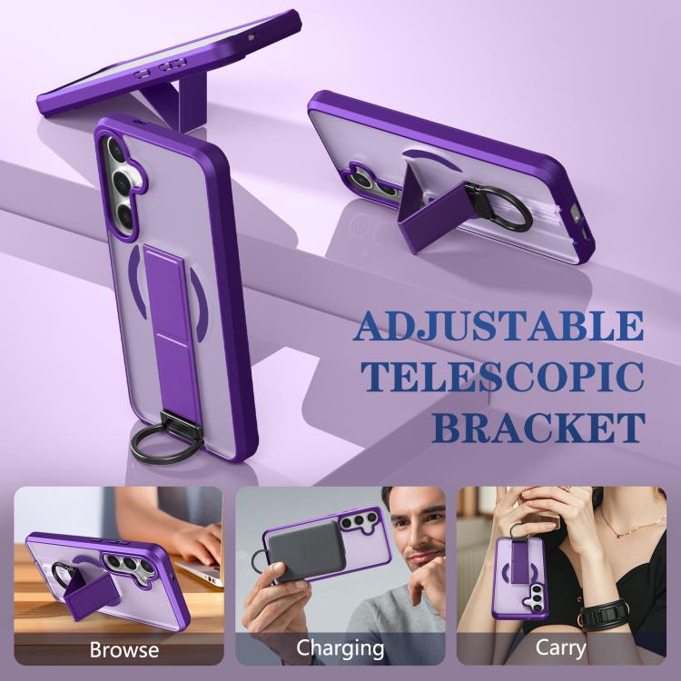 For Samsung Galaxy S24+ 5G Skin-Friendly D-Ring Holder Magnetic Shockproof Phone Case
