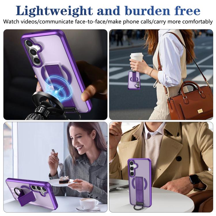 For Samsung Galaxy S24+ 5G Skin-Friendly D-Ring Holder Magnetic Shockproof Phone Case