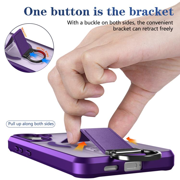 For Samsung Galaxy S24+ 5G Skin-Friendly D-Ring Holder Magnetic Shockproof Phone Case