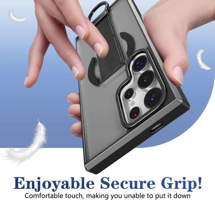 For Samsung Galaxy S24 Ultra 5G Skin-Friendly D-Ring Holder Magnetic Shockproof Phone Case
