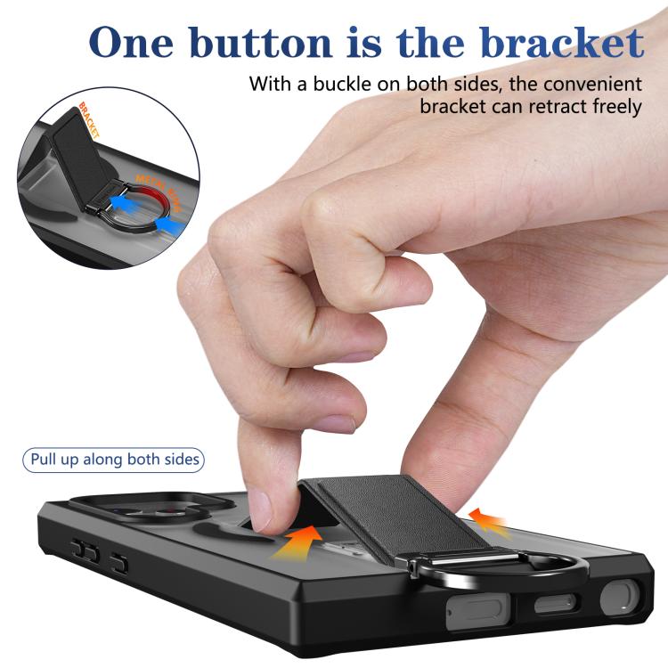 For Samsung Galaxy S24 Ultra 5G Skin-Friendly D-Ring Holder Magnetic Shockproof Phone Case
