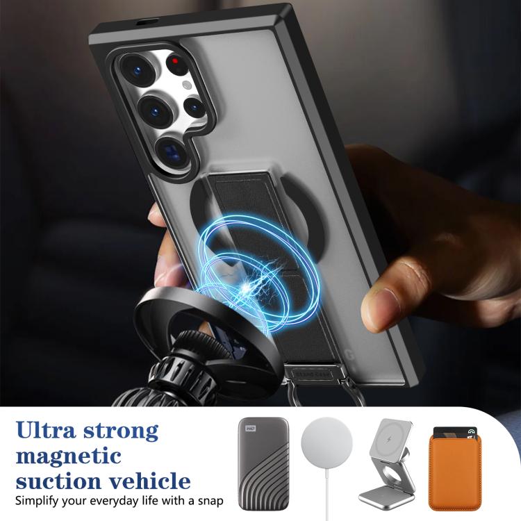 For Samsung Galaxy S24 Ultra 5G Skin-Friendly D-Ring Holder Magnetic Shockproof Phone Case