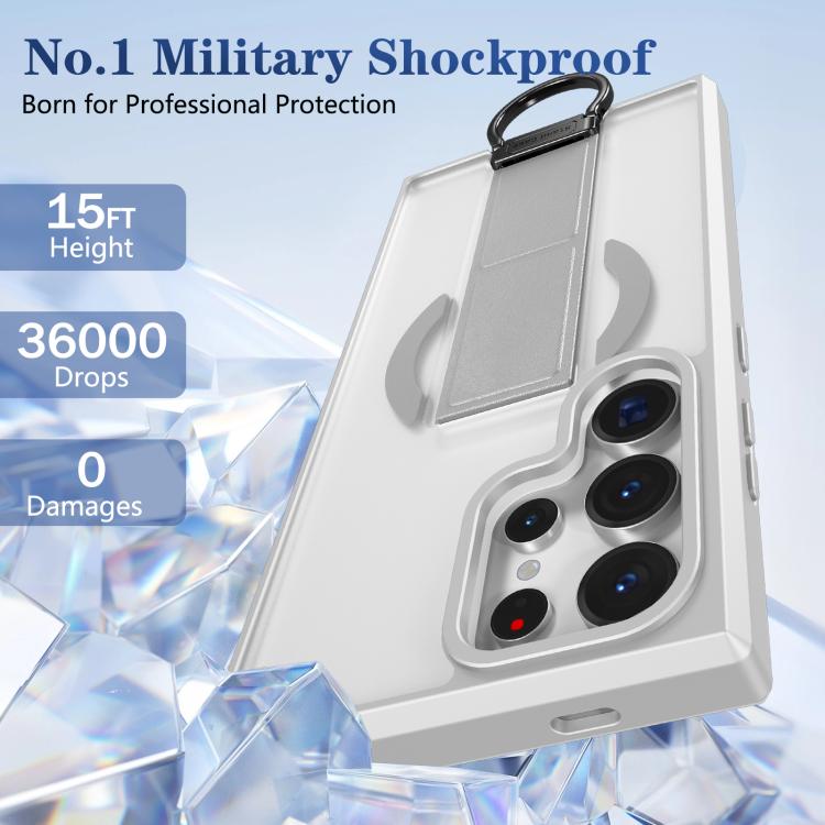For Samsung Galaxy S24 Ultra 5G Skin-Friendly D-Ring Holder Magnetic Shockproof Phone Case