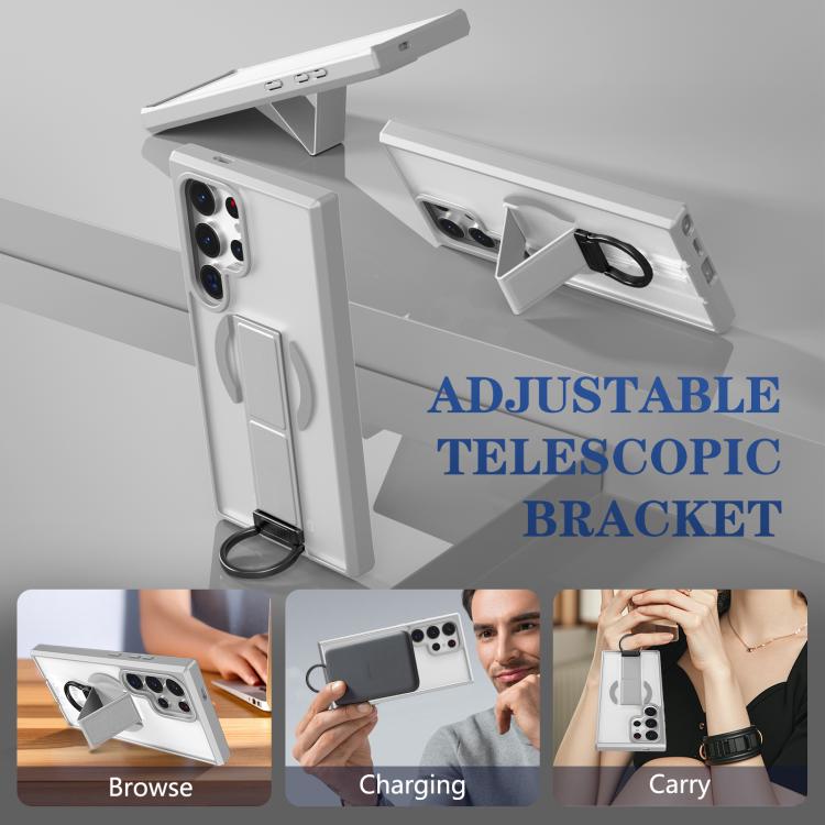 For Samsung Galaxy S24 Ultra 5G Skin-Friendly D-Ring Holder Magnetic Shockproof Phone Case