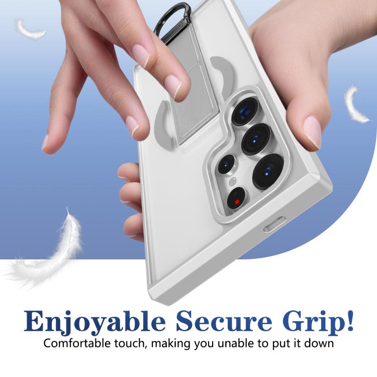 For Samsung Galaxy S24 Ultra 5G Skin-Friendly D-Ring Holder Magnetic Shockproof Phone Case