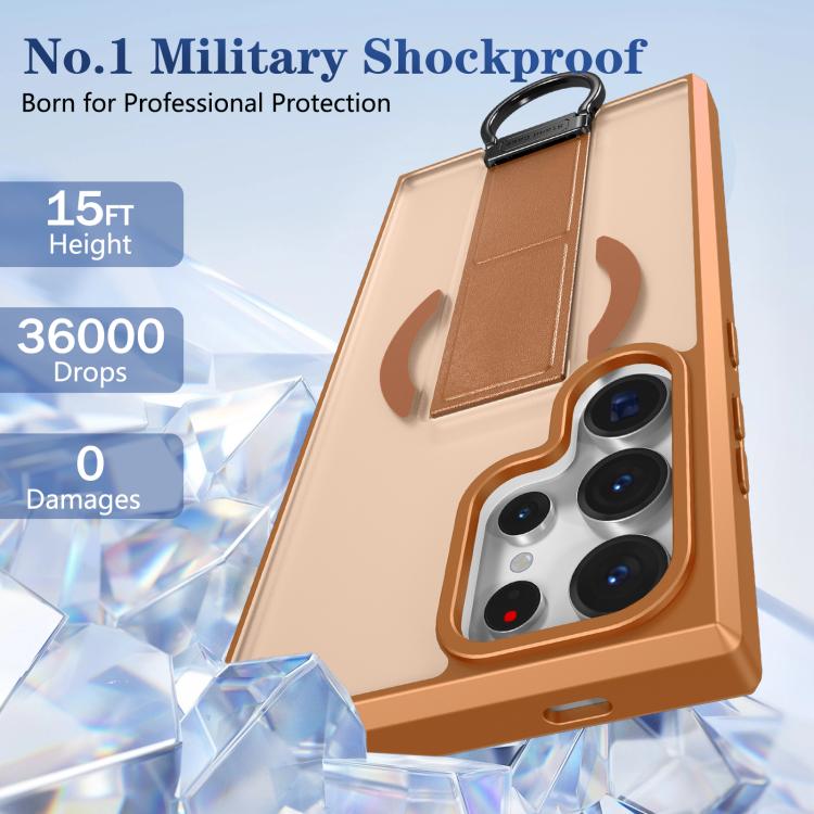 For Samsung Galaxy S24 Ultra 5G Skin-Friendly D-Ring Holder Magnetic Shockproof Phone Case